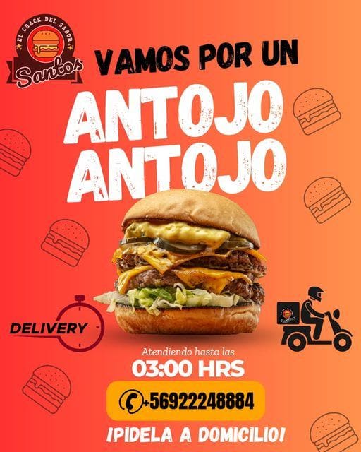 Santos - El Crack del Sabor, hamburguesas en Frutillar